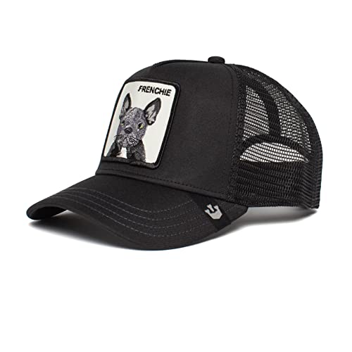 Goorin Bros. The Farm Core Unisex Adjustable Mesh Snapback Trucker Hat, Black (The Frenchie), One Size
