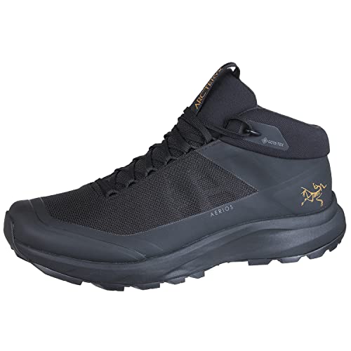 Arc'teryx Aerios FL 2 Mid GTX Shoe Men's | Fast and Light Gore-Tex Hiking Shoe | Black/Black, 10