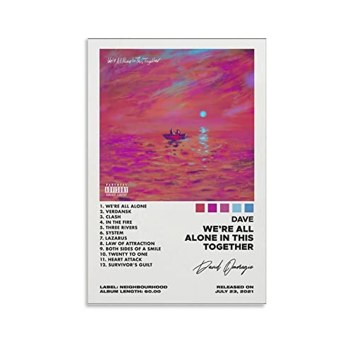 Dave Poster - Were All Alone In This Together Canvas Poster Bedroom Decoration Landscape Office Valentine's Birthday Gift Unframe-style12x18inch(30x45cm)