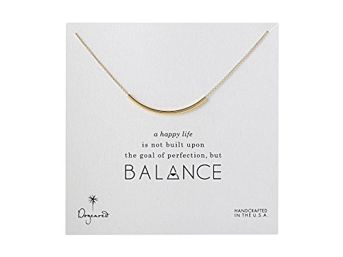 Dogeared Balance Tube Necklace Gold One Size