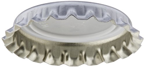144 Oxygen Absorbing Beer Bottle Caps | 26mm US Standard Size Pry Off Silver Crown Caps for Homebrew | PVC Free Caps for Beer Bottles