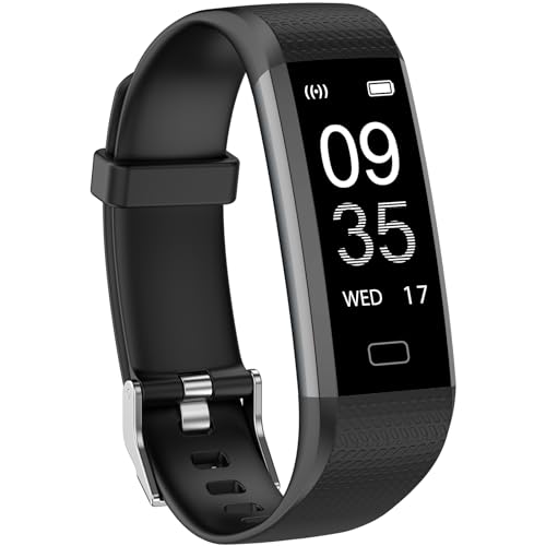 Stiive Fitness Tracker with Heart Rate Monitor, Blood Oxygen, Step Counter Activity Tracker with Pedometer, Sleep Tracking, Calories, IP68 Waterproof Smartwatches for Women Men