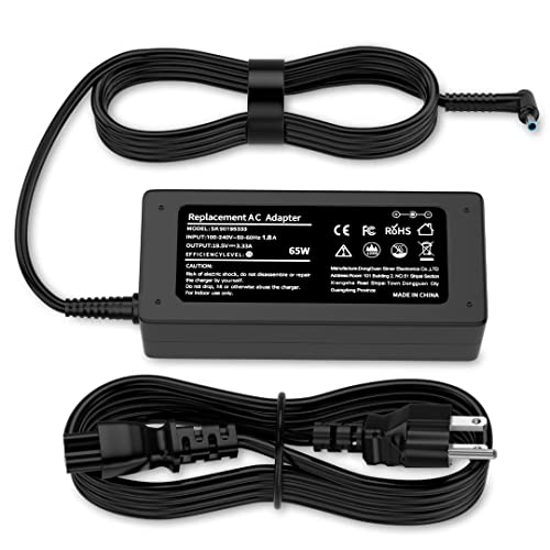 65W 45W AC Adapter Laptop Charger Compatible for HP Envy Pavilion Stream X360 13 15 17 15-1039wm 15-1033wm 15-w117cl 15-w237cl 15m-cn0011dx 15m-bp111dx 15m-bq121d Laptop Notebook PC Power Supply Cord