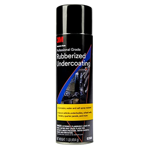 3M Professional Grade Rubberized Undercoating, Corrosion, Water and Salt Spray Resistant, 16 oz., Protects Undercarriage of Cars, Trucks and RVs from Rust and Abrasion, Help Reduce Road Noise (03584)