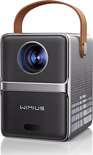 [Electric Focus] Mini Projector with 5GWiFi and Bluetooth, WIMIUS 1080P Outdoor Projector, Portable Movie Projector, 300' Screen, Compatible with iOS/Android/TV Stick/HDMI/PS5