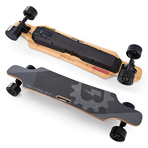 Blitzart 38' Hurricane Electric Longboard Electronic Skateboard 18mph 350w brushless Motor (Hurricane Black)