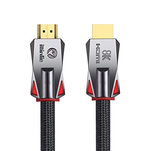 iBirdie 8K HDMI 2.1 Cable 6 Feet 8K60hz 4K120hz 4K144hz HDCP 2.3 2.2 eARC ARC 48Gbps Ultra High Speed Compatible with Dolby Vision Atmos PS5 PS4, Xbox One Series X, Sony LG Samsung, RTX 3080 3090
