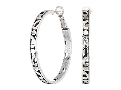 Brighton Contempo Large Hoop Earrings Silver One Size