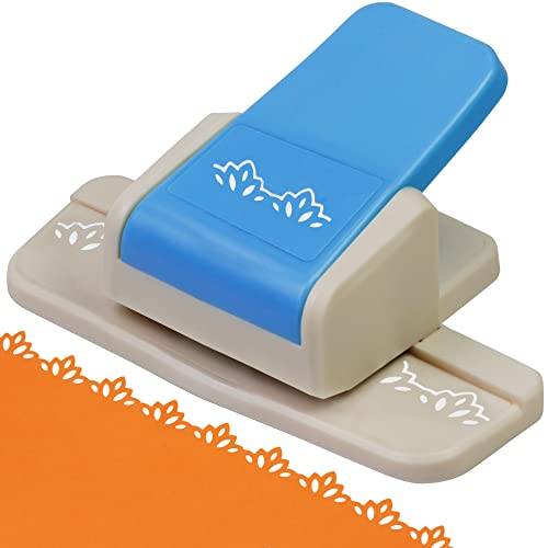 ECOHU Border Punch, Border Edge Craft Punch, Flower Design Embossing Punch, Tools Scroll Punch for Scrapbooking, Wedding Cards, Decoration and DIY Arts. (Patten-1)