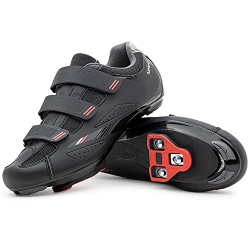 Tommaso Strada 100 Indoor Cycling Shoes For Men: Peloton Bike Compatible With Pre-Installed Look Delta Cleats, Perfect for Spin Bike & Road Bike, Peleton Shoes With Delta Clips, Bike Shoe SPD Delta 43