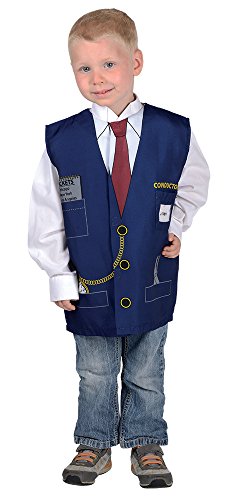 Aeromax boys Train Conductor childrens costumes, Navy Blue, One size fits most ages 3-6 US