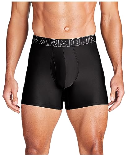 Under Armour Performance Tech Boxerjock 6in 3-Pack, Black Solid - Core 3 Pack, L