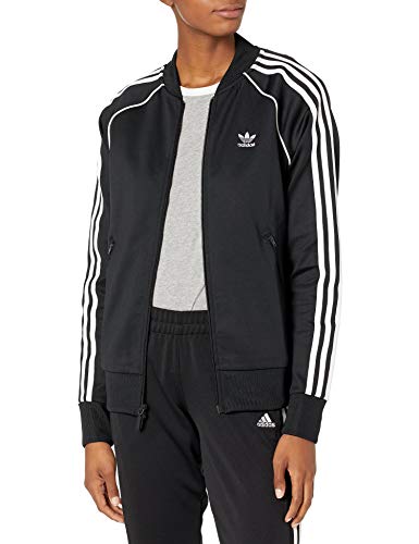adidas Originals womens Superstar Track Primeblue Jacket, Black/White, Medium US