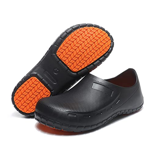 Kitchen Shoes for Unisex Zapatos De Hombre Trabajo Non Slip Shoes for Men Clogs Comfortable for Restaurant Water Proof Women Indoor and Outdoor for Office Nursing Nurse Shoes Size 8.5 Orange