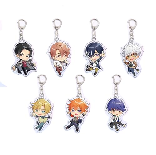 LSLSYR 7Pcs Obey Me! Acrylic Keychains Cute Pendant Hanging Ornament Keychains