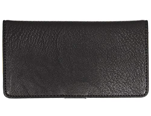 Snaptotes Leatherlike Checkbook Cover for Duplicate Side Tear Checks with Pen Loop for Men and Women