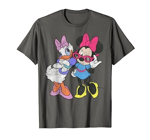 Disney Mickey And Friends Daisy & Minnie Fashion Short Sleeve T-Shirt, Asphalt Grey, Small