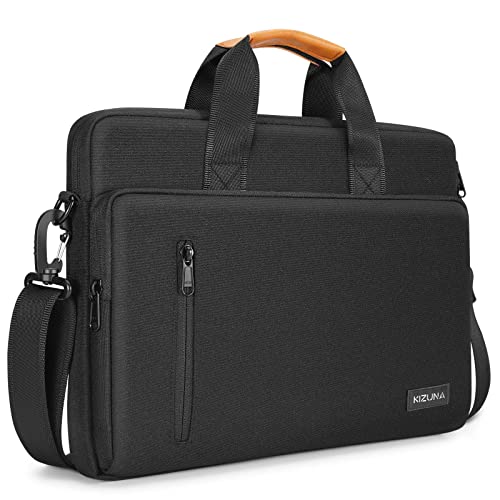 KIZUNA Laptop Bag Case 14 Inch Computer Shoulder Sleeve Briefcase For 15' Macbook air M3 M2 2024/Lenovo Flex 14/14' HP EliteBook 840 G5/14 Yoga Slim 7i Pro X/IdeaPad Slim 3i 14'/Dell,Black