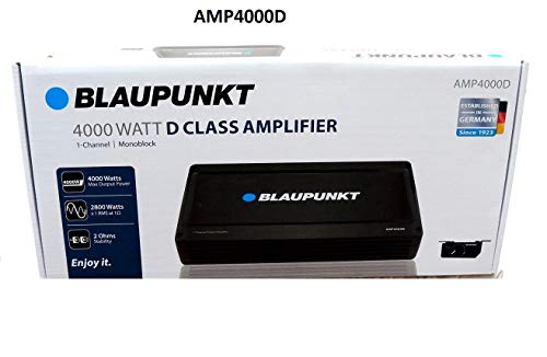 Blaupunkt AMP4000D AMP4000D 4,000-Watt-Max Monoblock Class D Amp with Bass Remote