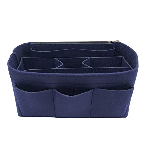 LEXSION Felt Handbag Organizer,Insert purse organizer Fits Speedy Neverfull 8001 Blue L