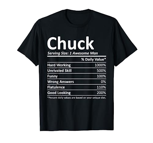 CHUCK Nutrition Funny Birthday Personalized Name Gift Idea T-Shirt