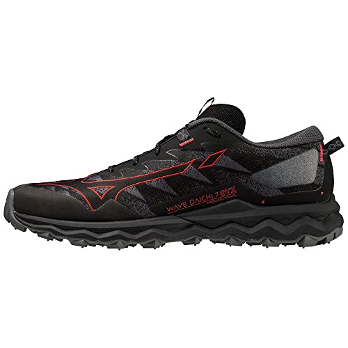 Mizuno Men's Trail Running Shoe, Black Bittersweet Iron Gate, 9