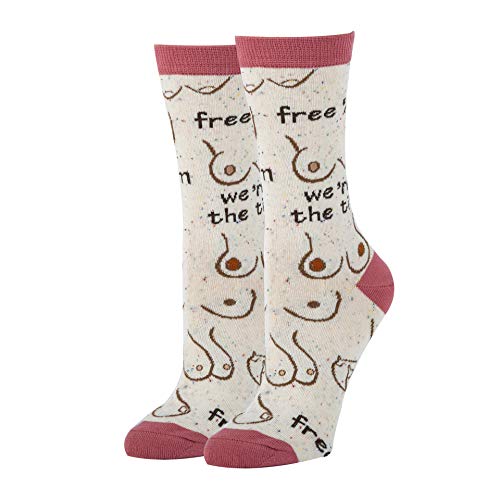 ooohyeah Women's Novelty Crew Socks for Adult Humor, Fun Funny Crazy Silly Cool Socks, Free 'em