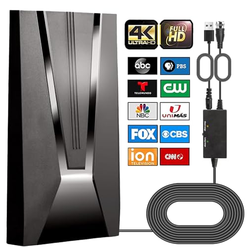 TV Antenna,TV Antenna Indoor for TV - Amplified HDTV Digital Antenna for TV, 420+ Long Distance Indoor/Outdoor Amplified HDTV Antenna