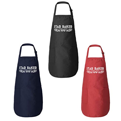 Star Baker Funny Amateur Baker American British Baking Show Pastry Chef Gift Kitchen Apron Red