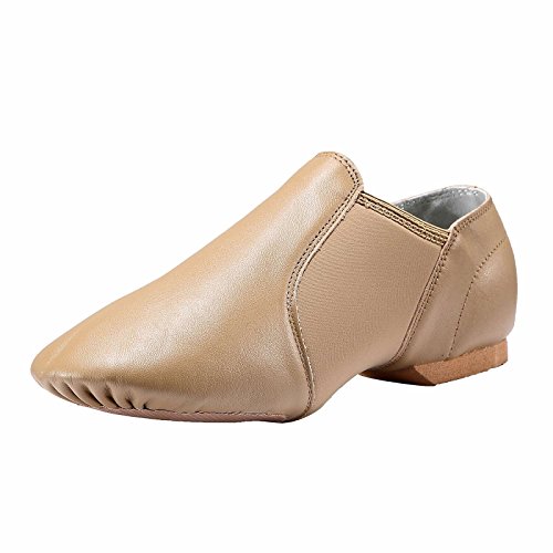 Dynadans Leather Upper Slip-on Jazz Shoe for Girls and Boys (Big Kid/Little Kid/Toddler) 3M Little Kid Brown