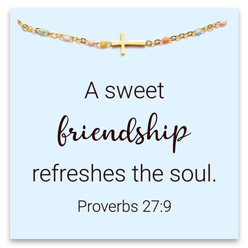 STORYJEWELLERY Bracelet for Women, Christian Gifts for Women, Christmas Gifts, Friendship Gifts, Friend Gifts, Gift for Friend Women, Gifts for Girls, Birthday Gifts, Gold Plated Cross Bracelet(Silver)