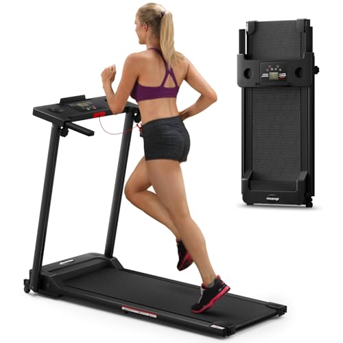AoraPulse 3.0 HP Foldable Portable Folding Small Treadmills for Home Office with 300 LBS Capacity, Walking Running Exercise Electric Compact Treadmill with LED Display