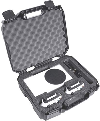 Case Club Pre-Cut Hard Case - Fits Xbox Series S, Two Controllers & Cords - Impact Resistant - Lockable - Laser Cut Foam - Made in USA (Xbox Series S)