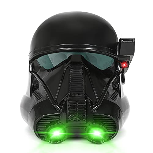 Scout Helmet Trooper Imperial Death Mask Trooper The Black Series Death Helmet Trooper Costume Art Collections Deluxe Halloween Costume Props,Resin, LED