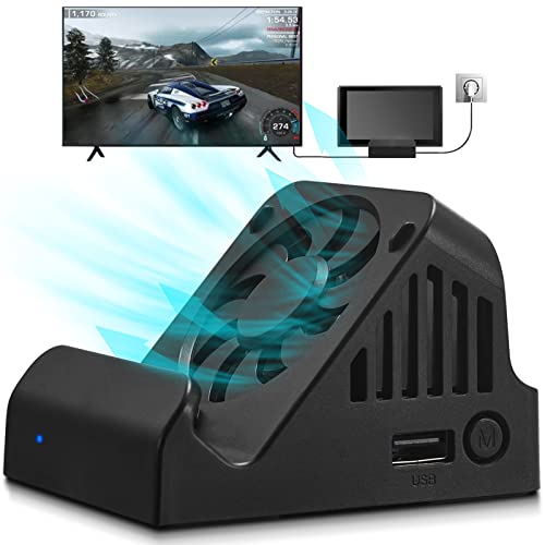 TXLBTTL Switch Dock, TV Projection Charging Dock for Switch, Cooling Fan Compact 4K HDMI Adapter, Portable Switch Charging Stand, Switch Docking Station USB 3.0