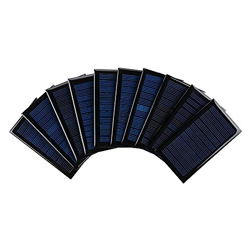 SUNYIMA 10Pcs (6V 50mA 3.14'x1.77') Mini Solar Panels for Solar Power Mini Solar Cells DIY Electric Toy Materials Photovoltaic Cells Solar DIY System Kits Without Copper Wire