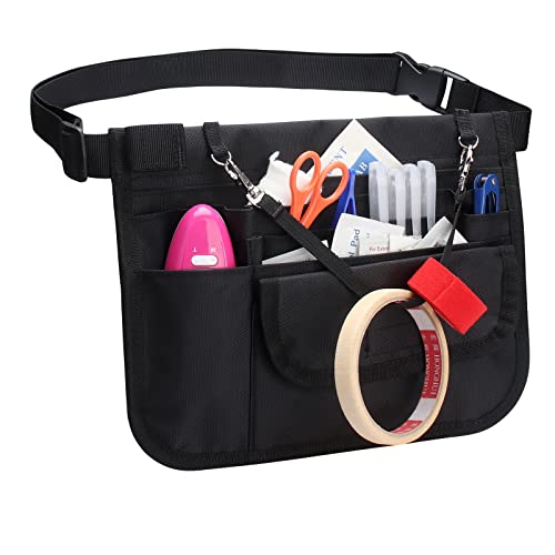Wessleco Nurse Fanny Pack with Stethoscope Holder, Nurse Belt Organizer Pouch, Nurse Utility Tool Belt with Tape Holder, Nurse Waist Belt Bag for Women Men