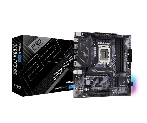 ASRock B660M Pro RS Intel B660 Series CPU (LGA1700) 32 GB Compatible B660M MicroATX Motherboard