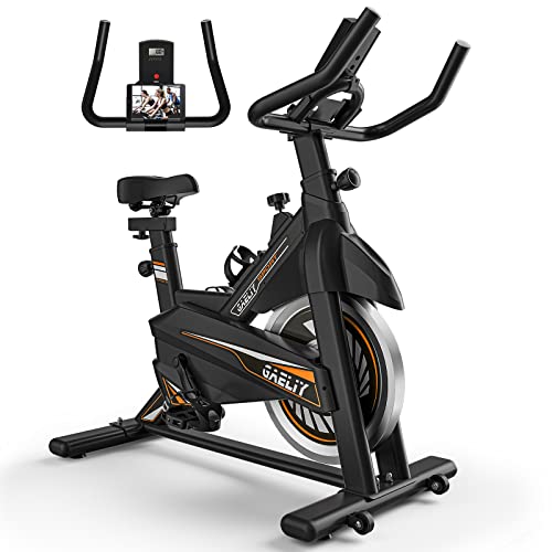 Exercise Bike-Stationary Bikes Indoor Cycling Bike, Cycle Bike Belt Drive Indoor Exercise Bike with LCD Monitor and Comfortable Seat Cushion