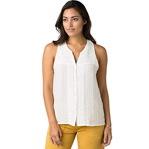 prAna Women's Nieves Tank, Soft White, Medium