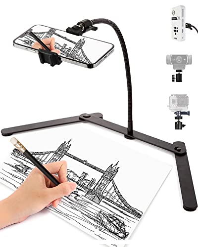 AFAXINRIE Adjustable Phone Tripod, Phone Stand for Recording, Overhead Phone Mount, Tabletop Tripod for Cookie Decorating and Teaching Online Live Streaming and Showing Drawing Sketching Cooking