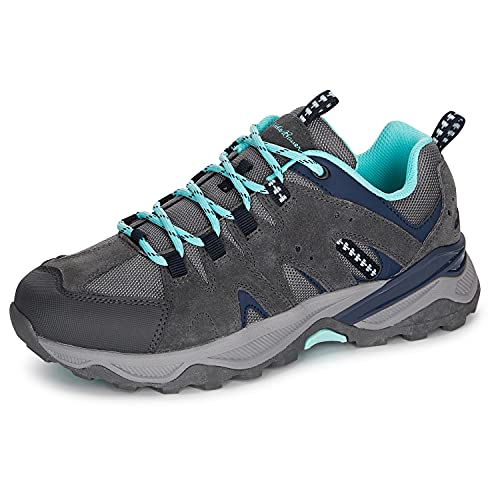 Eddie Bauer Roseburg Low Women's Hiking Shoes | Water Resistant Lightweight Mountain Hiking Shoes for Women | Ladies All Weather Outdoor Ankle Height Hiker Grey