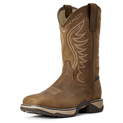 Ariat Womens Anthem Waterproof Western Boot Distressed Brown 7