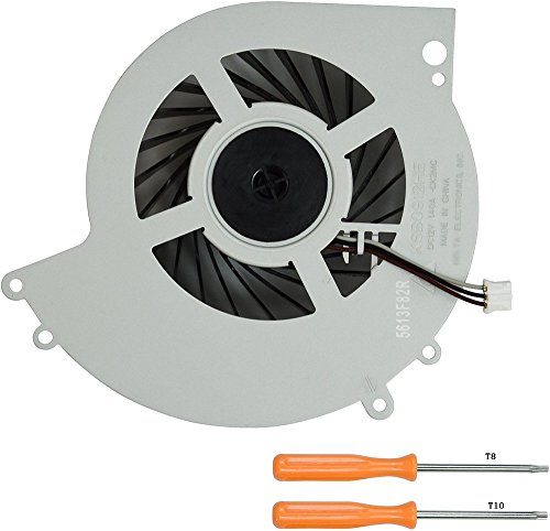 Rinbers Internal CPU GPU Cooling Cooler Fan Replacement Part for Sony Playstation 4 PS4 CUH-1200 CUH-1215A CUH-1215B CUH-12XX CUH-1200AB01 CUH-1200AB02 Console 500GB KSB0912HE with Tool Kit
