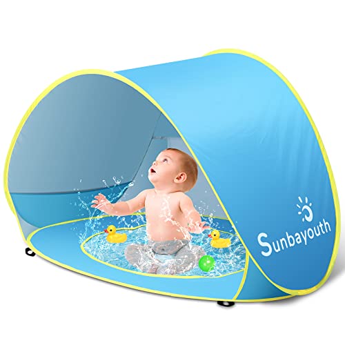 Sunba Youth Baby Beach Tent, Baby Pool Tent, UV Protection Infant Sun Shelters Beach Shade Tent, Pop Up Baby Tent for Beach