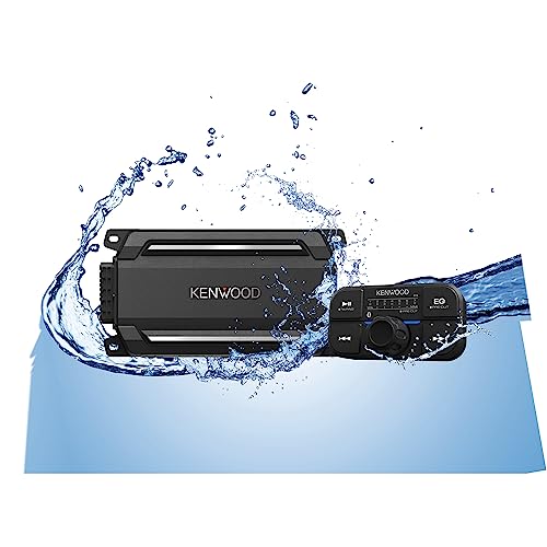 KENWOOD KAC-M5024BT Compact 4-Channel 600 Watt Car Amplifier with Bluetooth Streaming. Built for Marine, ATV and Powersport Applications. Waterproof, Dustproof, Rust Proof and Vibration Proof
