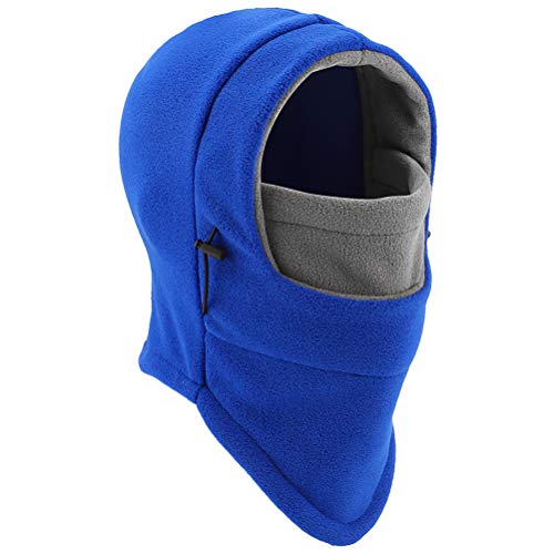 YQXCC Kids Winter Hats Balaclava Ski Mask Windproof Warm Adjustable with Fleece Lining Hat for Boys Girls (Blue/Gray)