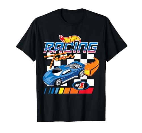 Hot Wheels - Racing Team With Blue Car T-Shirt
