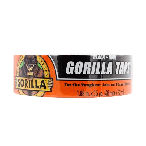 Gorilla Black Duct Tape, 1.88' x 35 yd, Black, (Pack of 1)
