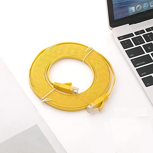 Connectors Ethernet Cable Cat6 LAN Cable UTP RJ45 Network Patch Cable 10m 15m for PS PC Internet Modem Router Cat 6 Cable Ethernet - (Cable Length: 25m, Color: Yellow)